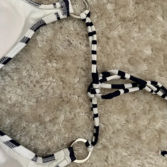 Banana Republic Navy and White Bikini Top - Picture 4 of 4